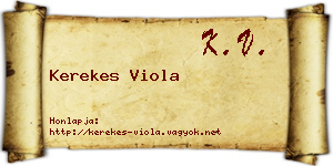 Kerekes Viola névjegykártya